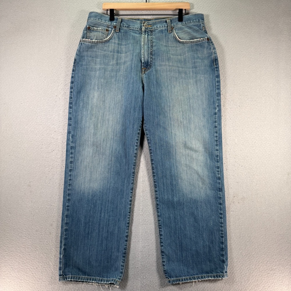 Vintage Lucky Brand Dungarees Jeans Mens‎ 36 Short Loose Fit Short Length Denim